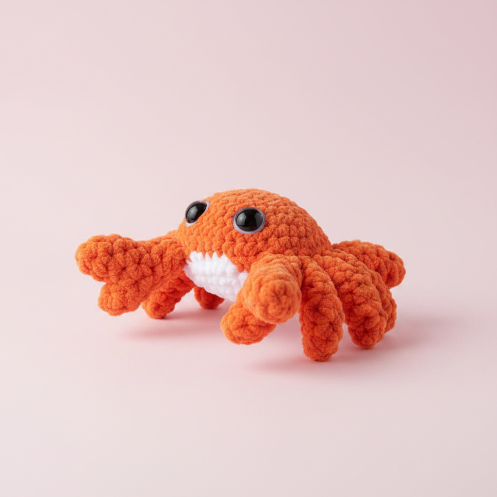 Crabe Amigurumi Crochet – Peluche Fait Main