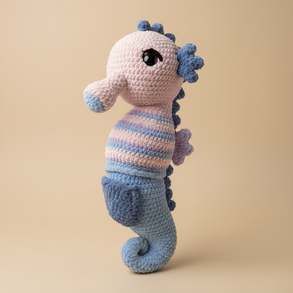 Maman Hippocampe Amigurumi – Peluche Crochet Fait Main