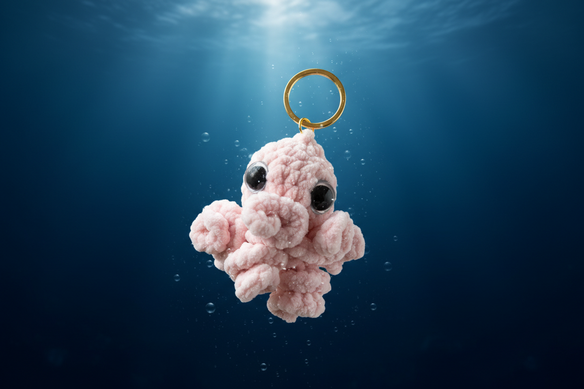Porte-clé Poulpe Amigurumi – Crochet Fait Main